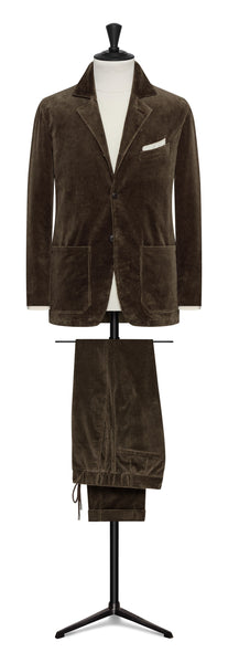 Fall / Winter 2022 Informal Custom Suit -  oak brown stretch cotton corduroy by PONTOGLIO