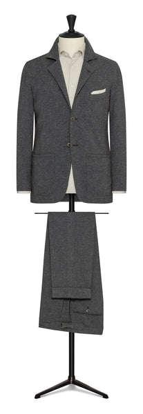 Fall / Winter 2022 Informal Custom Suit - grey melange stretch wool-linen blend by CARLO BARBERA