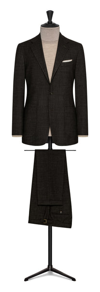 Fall / Winter 2022 Custom Suit - burgundy-black stretch mouline´wool blend by PAULO OLIVEIRA