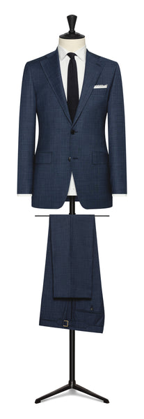 Spring / Summer 23  /  storm blue stretch wool with micro-structure