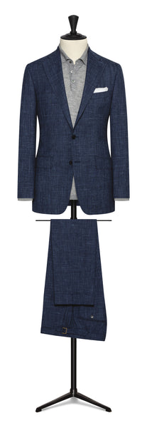 Spring / Summer 23 /two blue wool-silk-linen with glencheck