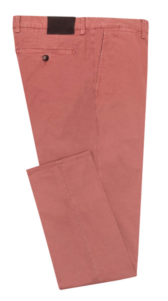 CHINOS - CUSTOM MADE - rose garment-dyed stretch fine twill