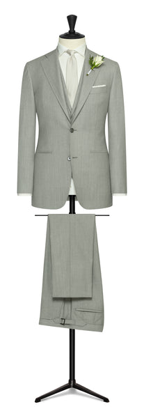 Wedding Suit -  smoke grey mélange s130 wool twill