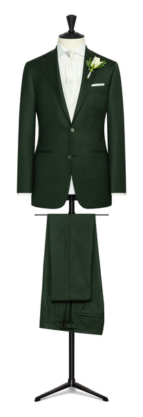 Wedding Suit -d.green s130 wool twill