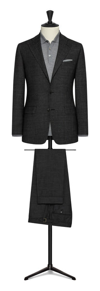 2022 Fall / Winter Custom Suit charcoal-black stretch mouline´wool blend by Paulo Olivera