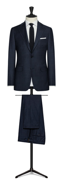 Fall / Winter 2022 Custom Suit - dark blue stretch with micro-structure by Loro Piana