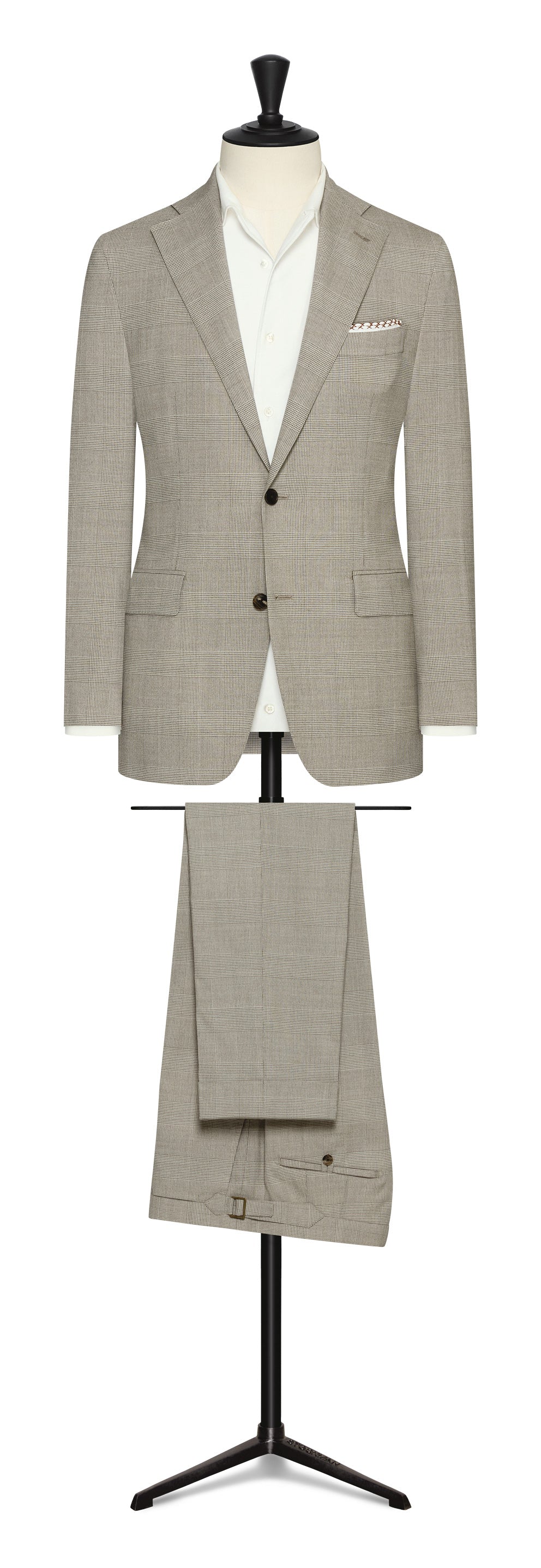 Spring / Summer 23 /  l.sand stretch wool blend with glencheck