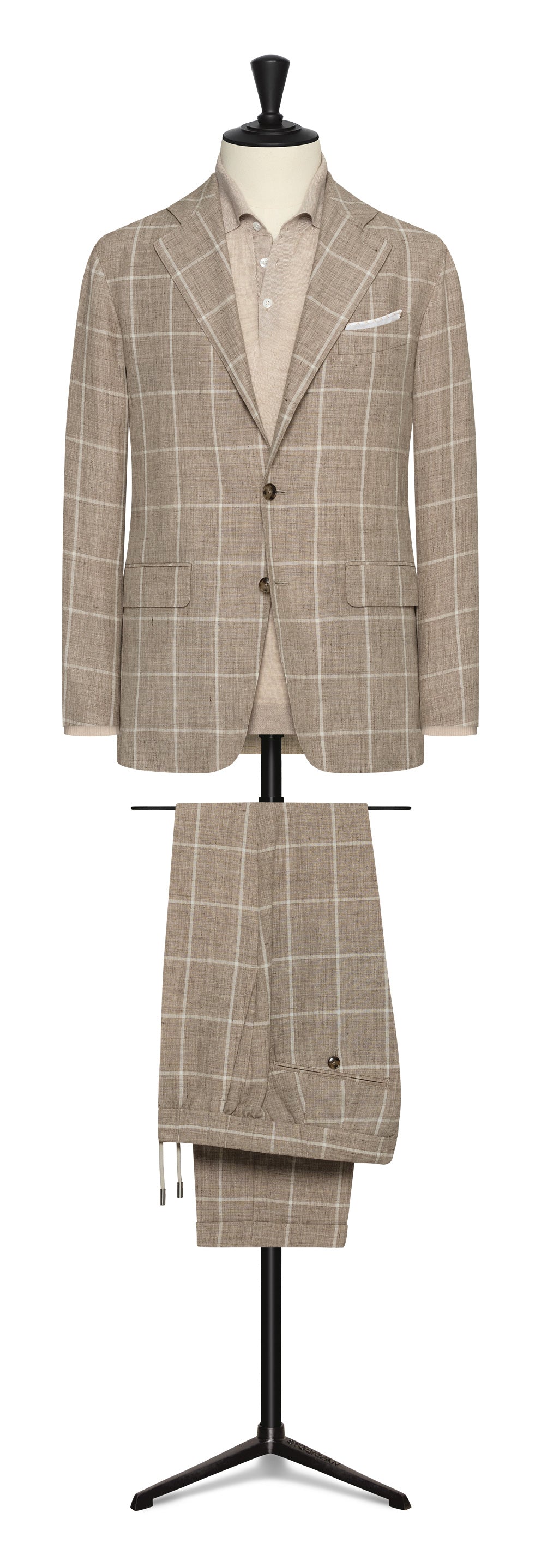 Spring / Summer 23 /  l.taupe linen-wool with off-white windowpane