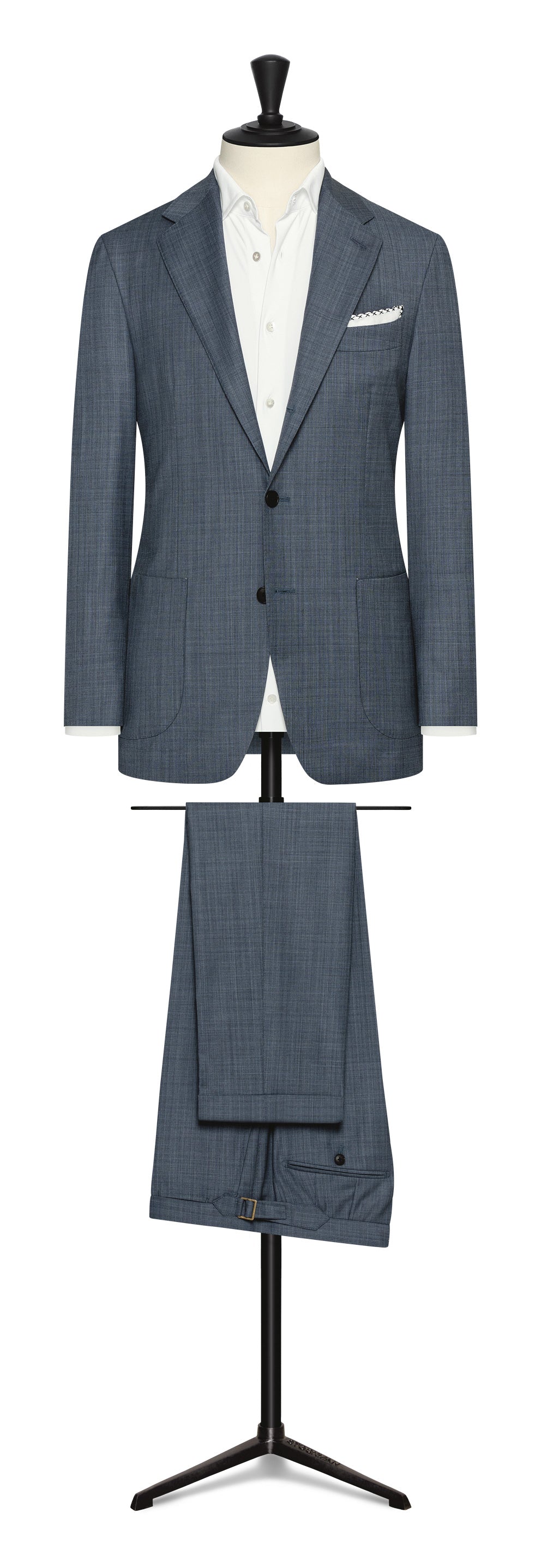 Spring / Summer 23 / l.storm blue stretch wool with micro-structure