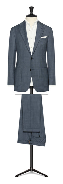 Spring / Summer 23 / l.storm blue stretch wool with micro-structure