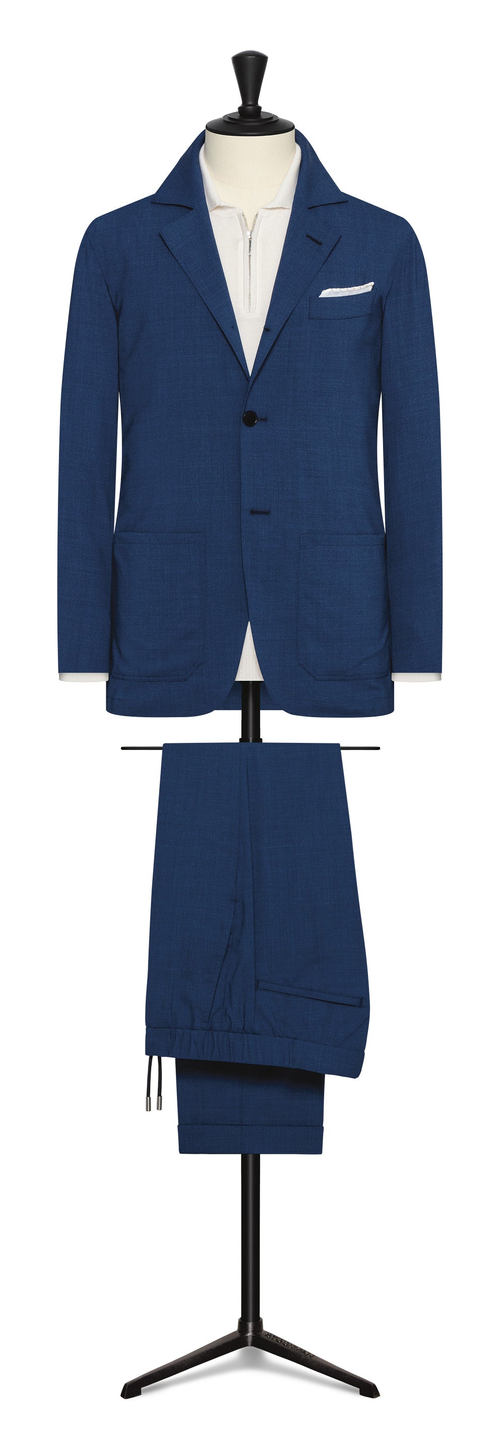 Spring / Summer 23 /cobalt blue stretch mouliné wool tropical