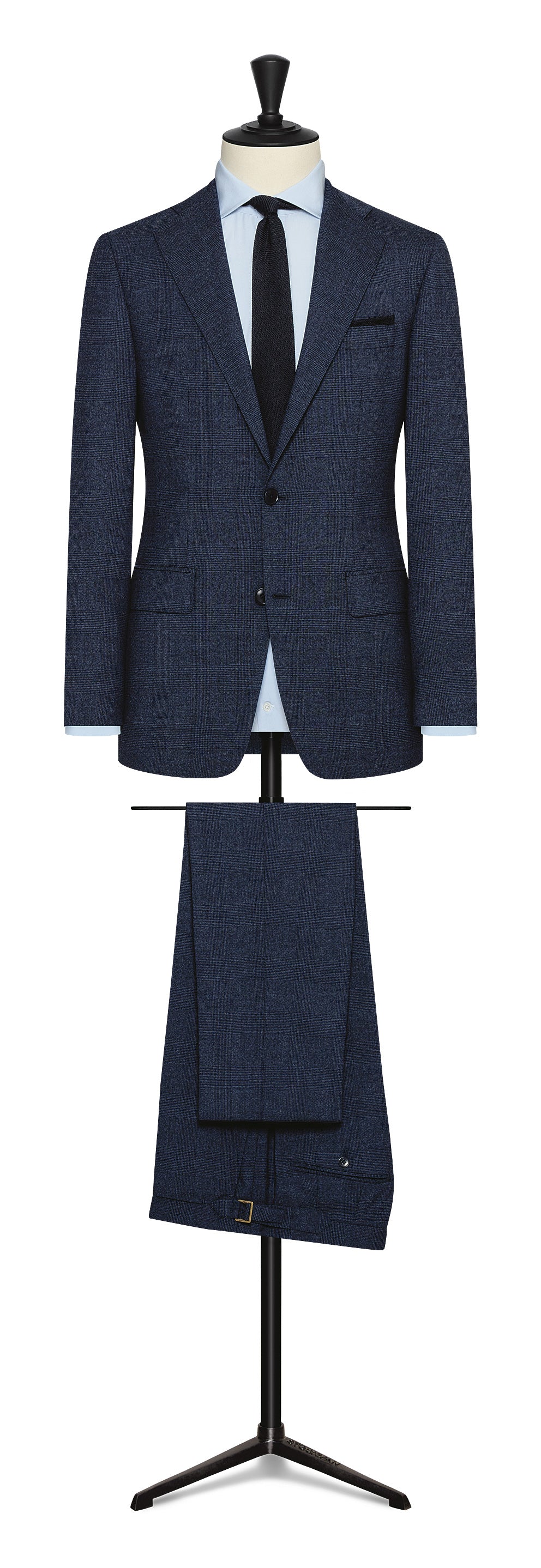 Spring / Summer 23 / two blue stretch wool blend with glencheck