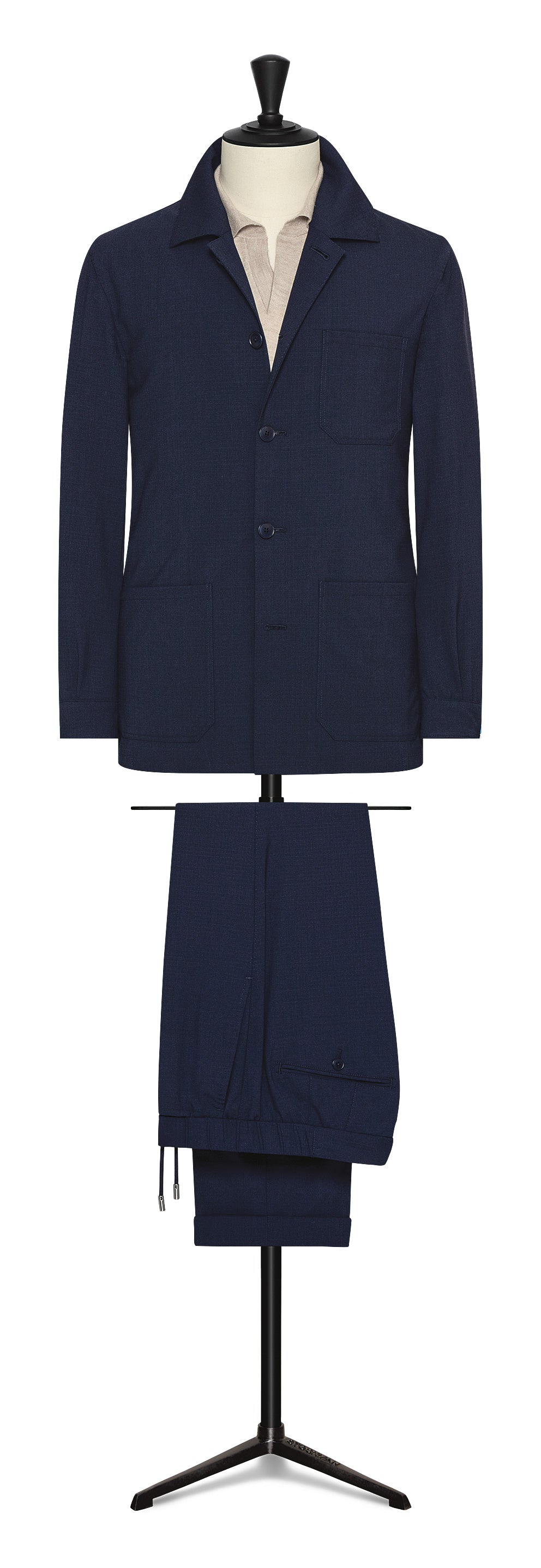 Spring / Summer 23  /  navy stretch wool blend ripstop