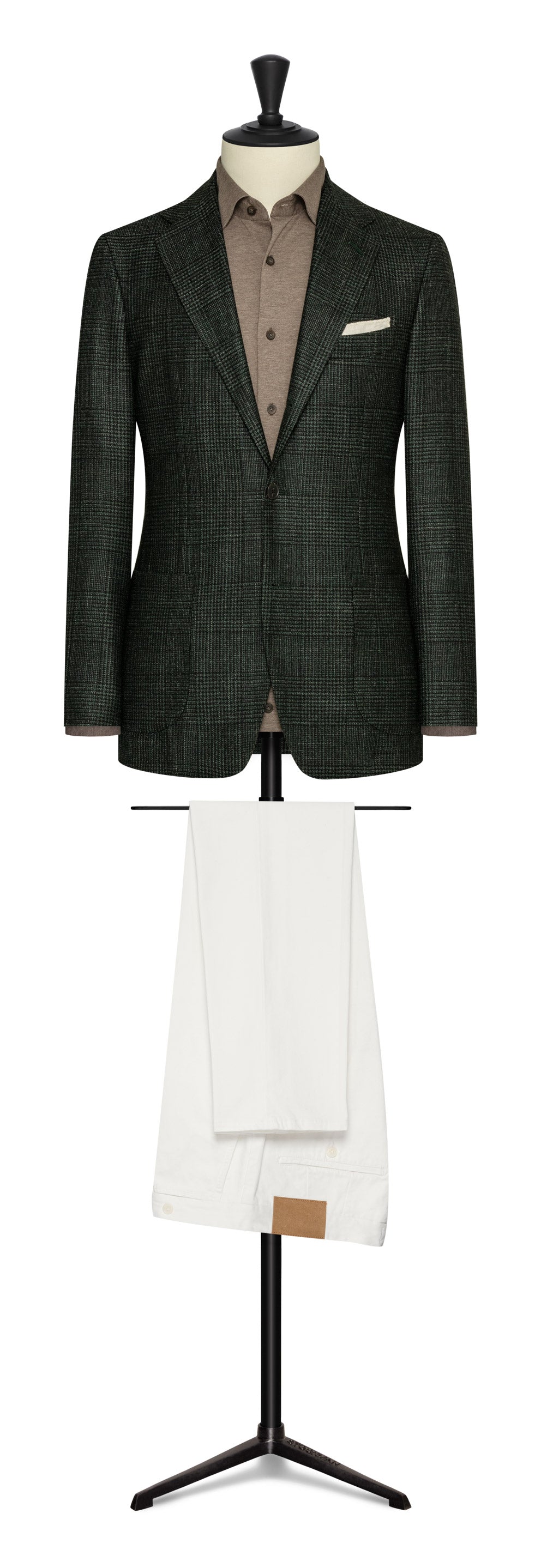 Evergreen wool-sil-cashmere with glencheck by LORO PIANA