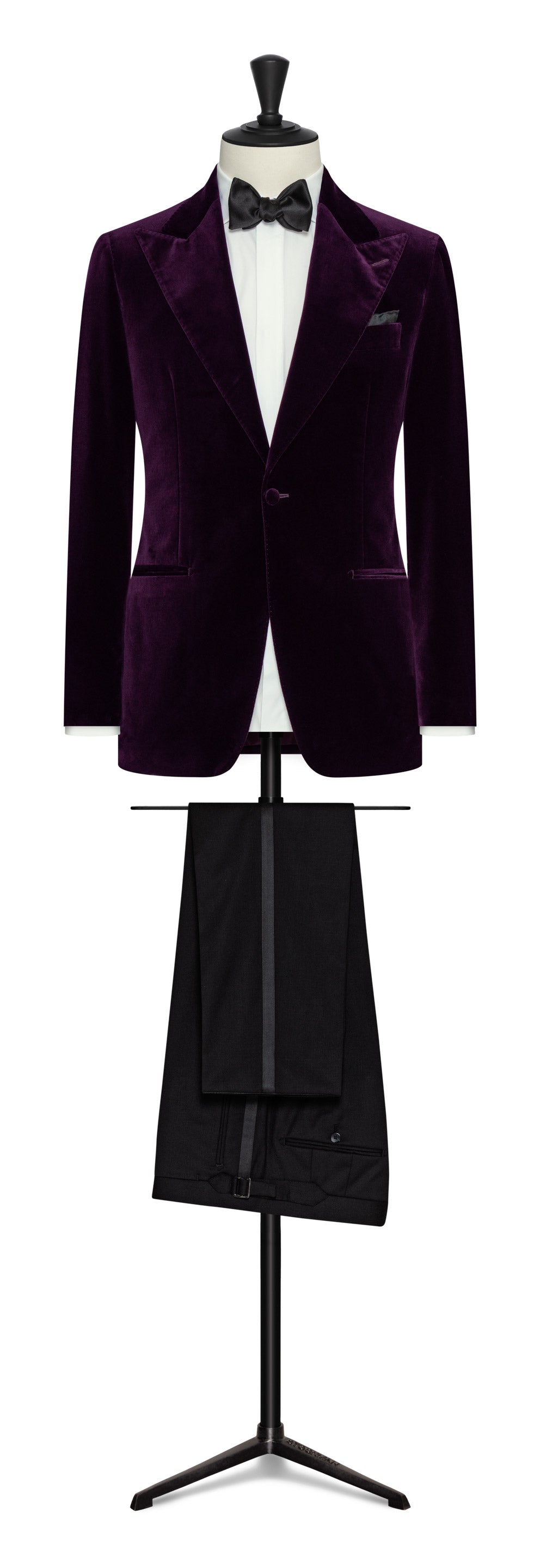 Aubergine stretch cotton velvelt by PONTOGLIO