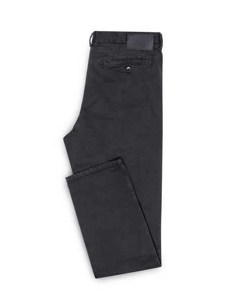 CHINOS - CUSTOM MADE grey garment-dyed stretch broken twill