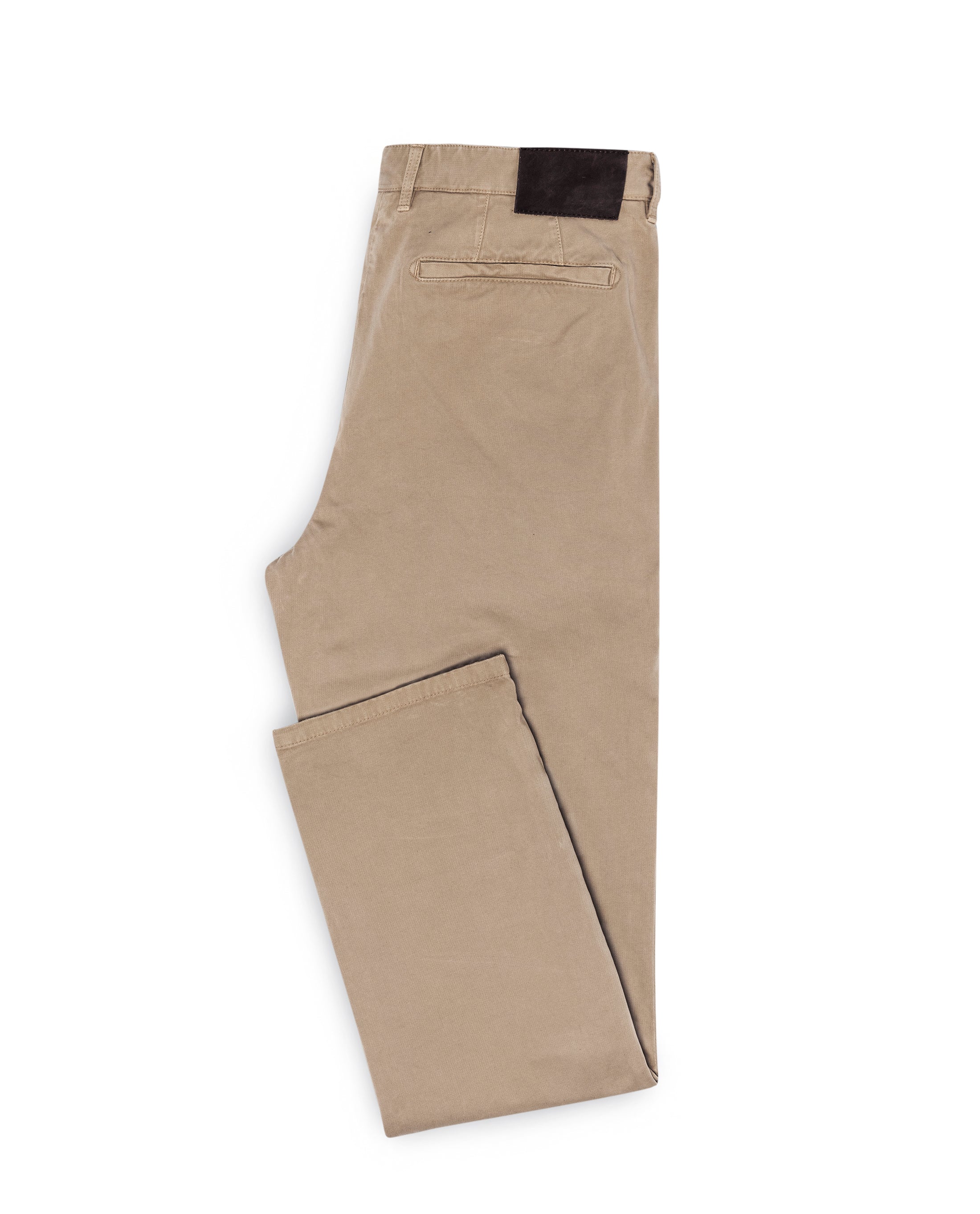 CHINOS - CUSTOM MADE sand garment-dyed stretch broken twill