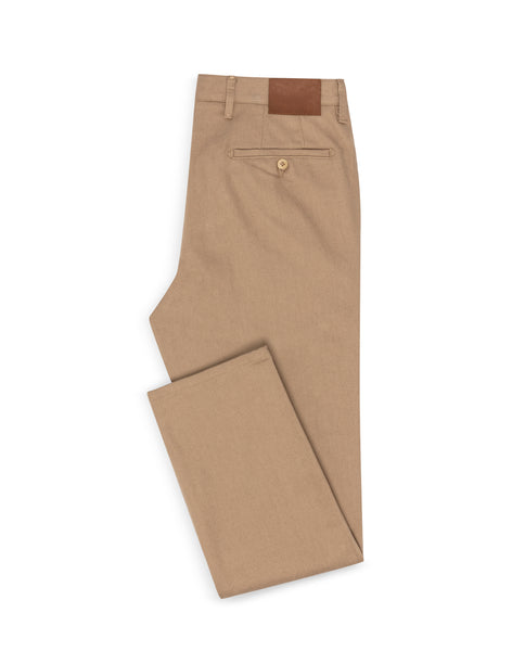 CHINOS - CUSTOM MADE -   khaki twill stretch