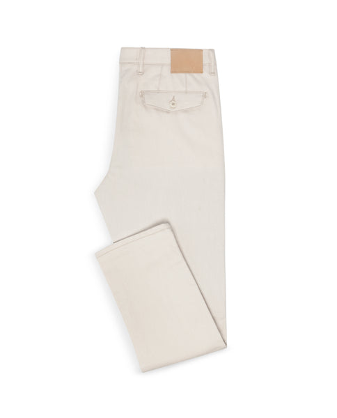 CHINOS - CUSTOM MADE -   light sand twill stretch