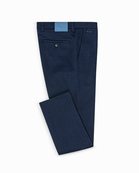 CHINOS - CUSTOM MADE -   dark blue twill stretch