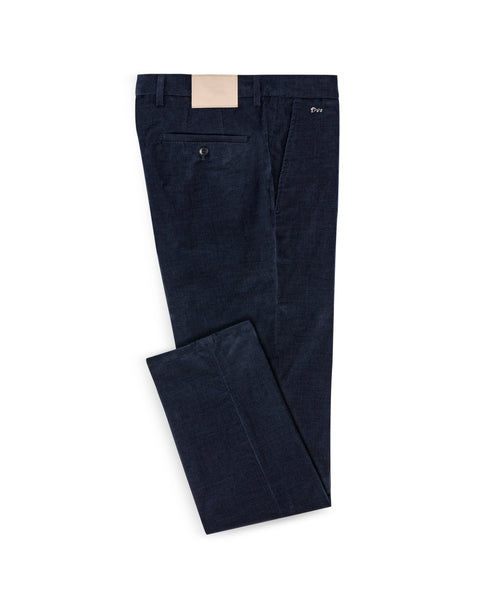 CHINOS - CUSTOM MADE -    navy corduroy stretch