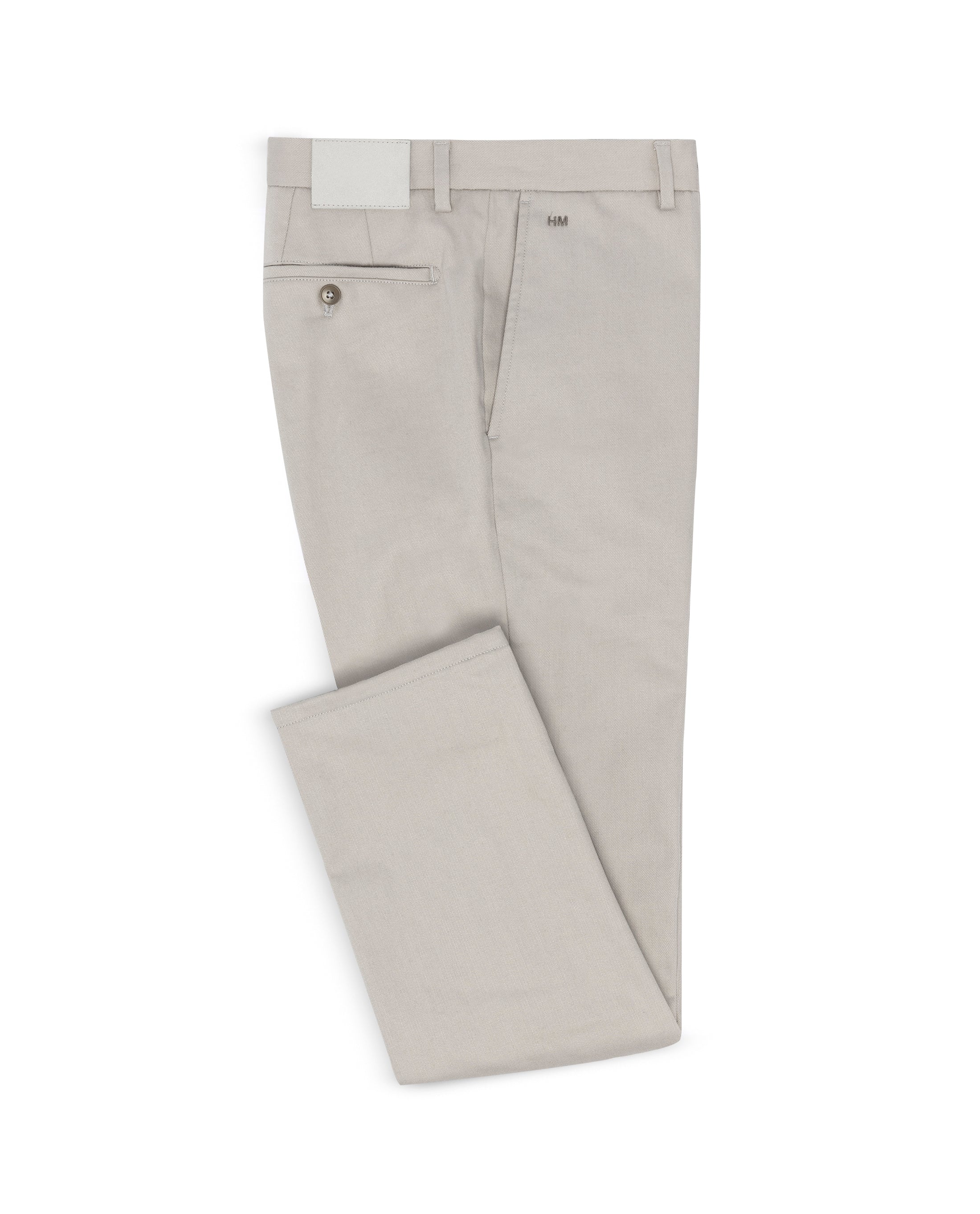 CHINOS - CUSTOM MADE - light grey twill stretch