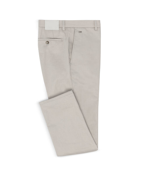 CHINOS - CUSTOM MADE - light grey twill stretch