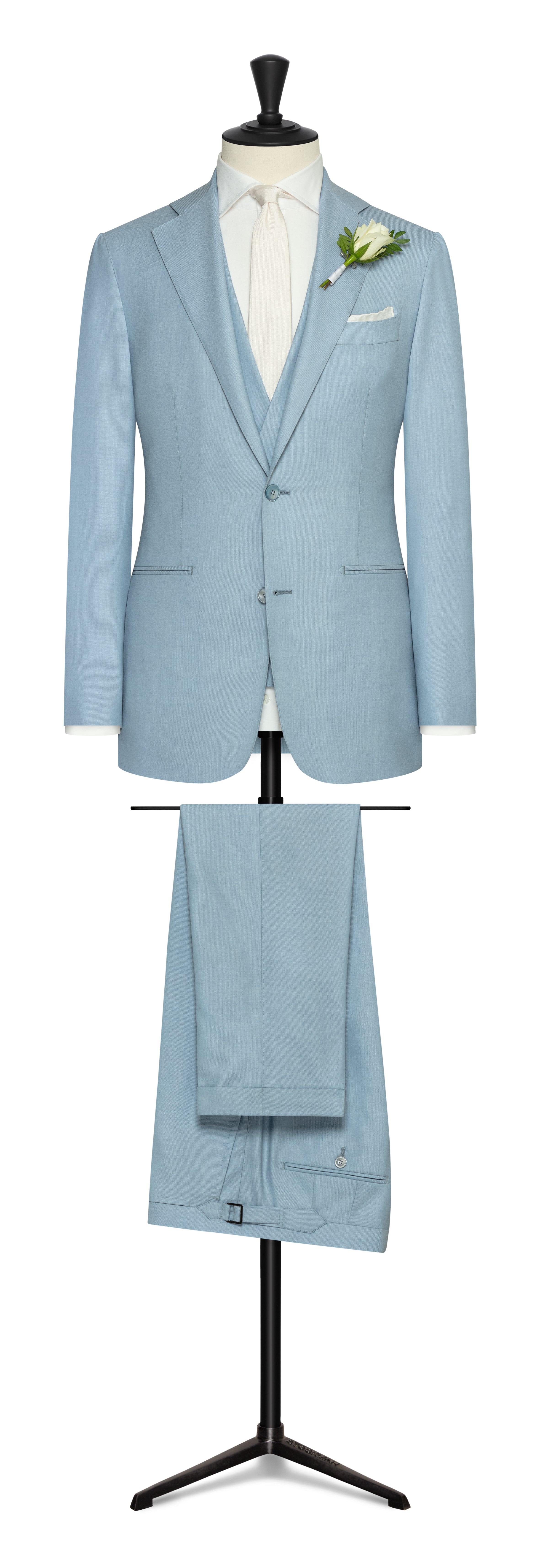 Wedding Suit - l.blue s130 wool twill