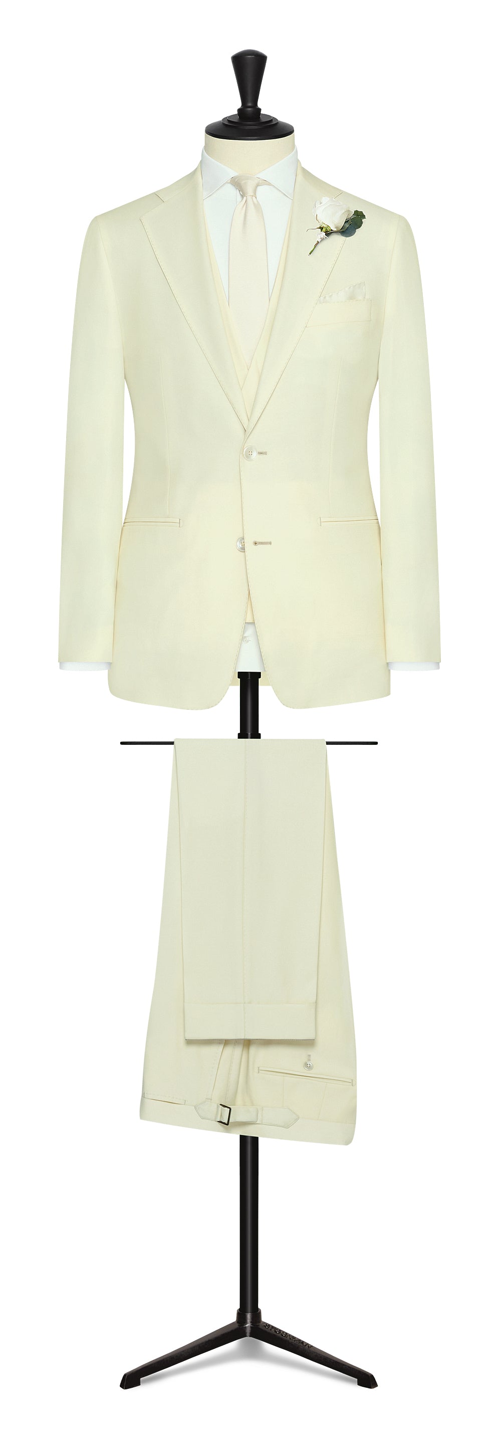 EVENT SUIT -  EVE036 off-white s100 wool faille