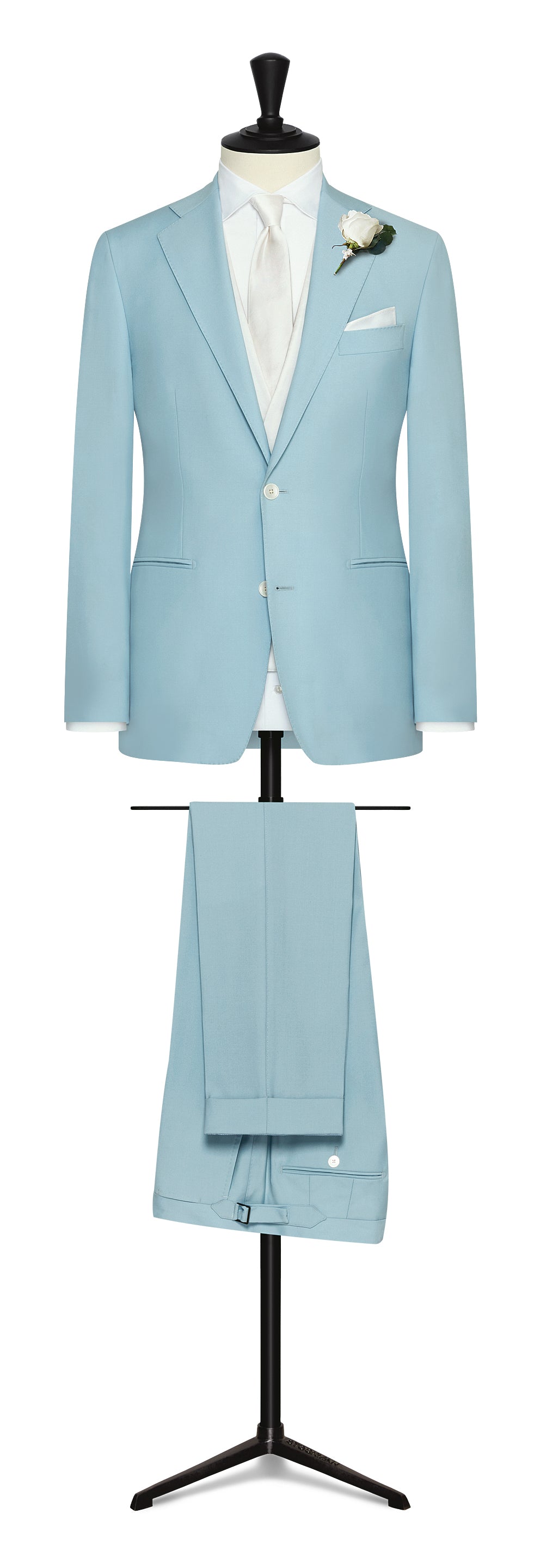 EVENT SUIT -  pastel blue s100 wool faille