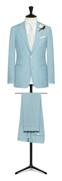 EVENT SUIT -  pastel blue s100 wool faille