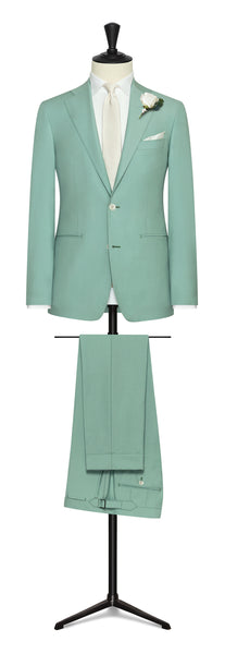 EVENT SUIT -   1 mint green s100 wool faille