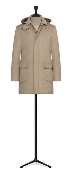 Beige Sporty WOOL CUSTOM COAT