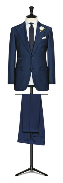 Wedding Suit - neapolitan blue twill wool-mohair