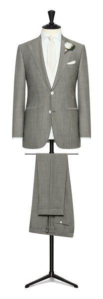 Wedding Suit - l.grey twill wool-mohair