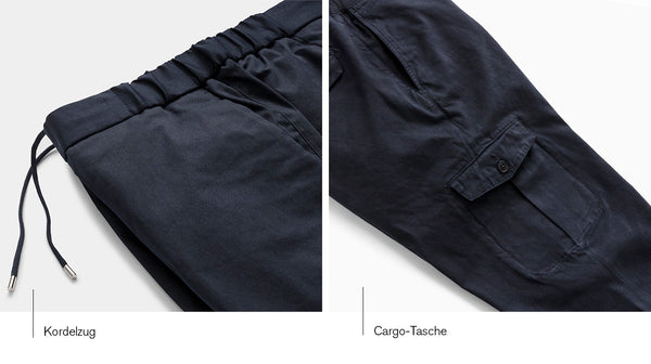 Chino mit Kordelzug und Cargotasche